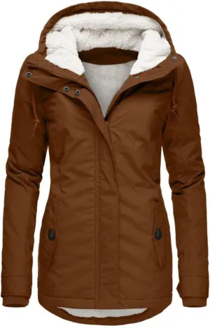 2024 Elegant Temperament Zip Puffer Coats for Womens Long Sleeve Pockets Down Coat Insulated Casual Loose Overcoat