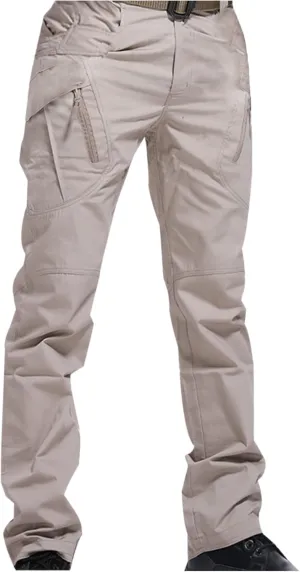 Akklian Flex-Tactical Pants, Mens Cotton Cargo Pants with Multi-Pockets, Tactical Pants Stretch Straight Work Hiking Pants