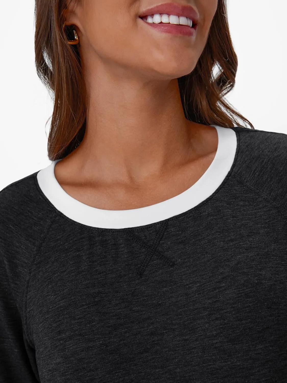 AUTOMET Womens Long Sleeve Shirts Color Block Casual Crewneck Tops Tshirt Basic Tee Fall Fashion Clothes Trendy Outfits