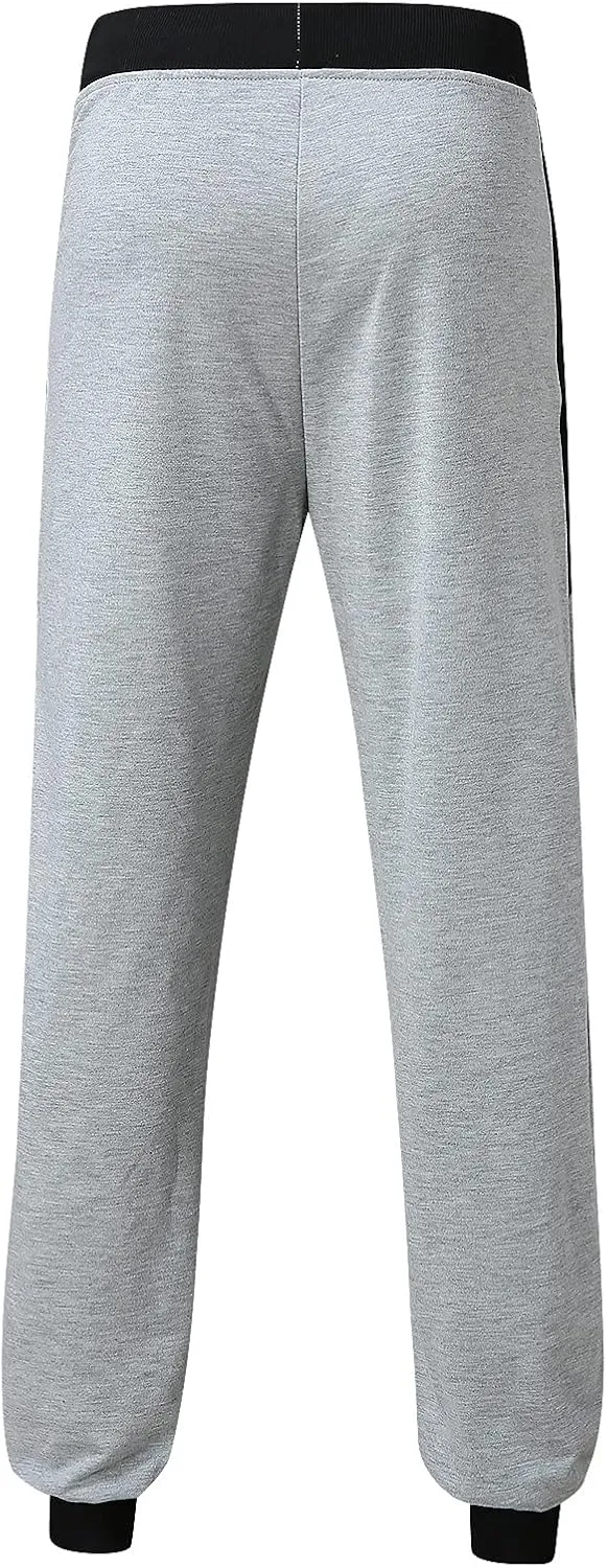 BIFUTON Joggers for Men,Mens Sweatpants with Zipper Pockets Color Matching Golf Pants for Men Relaxed Fit Casual Lounge Pants