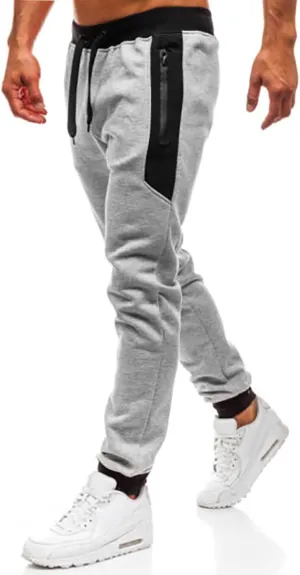 BIFUTON Joggers for Men,Mens Sweatpants with Zipper Pockets Color Matching Golf Pants for Men Relaxed Fit Casual Lounge Pants