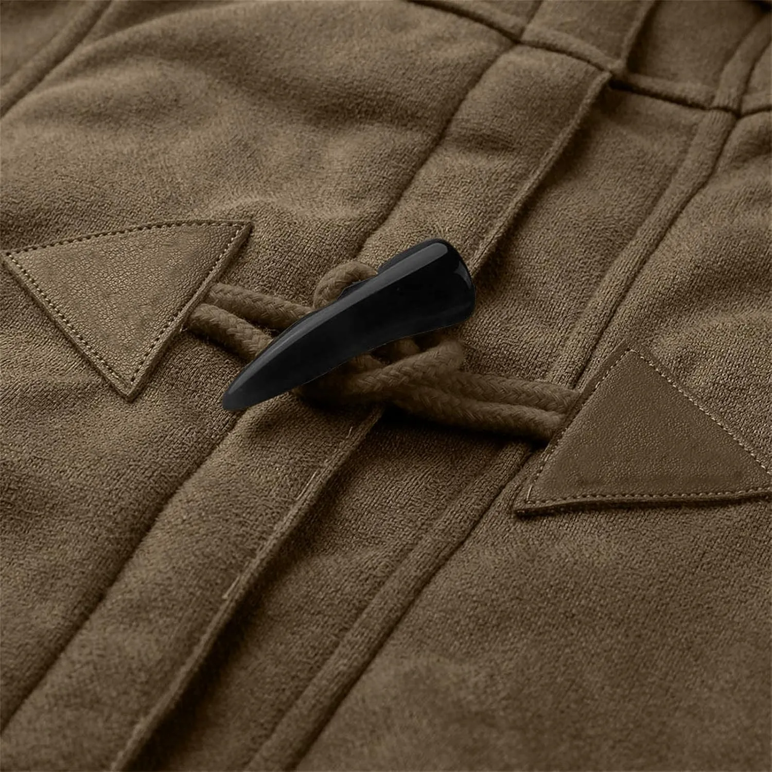 Binmer Women's Winter Warm Sherpa Lined Jackets Soft Fuzzy Fleece Long Hoodie Sweatshirt Horn Button Coats for Cold Weather