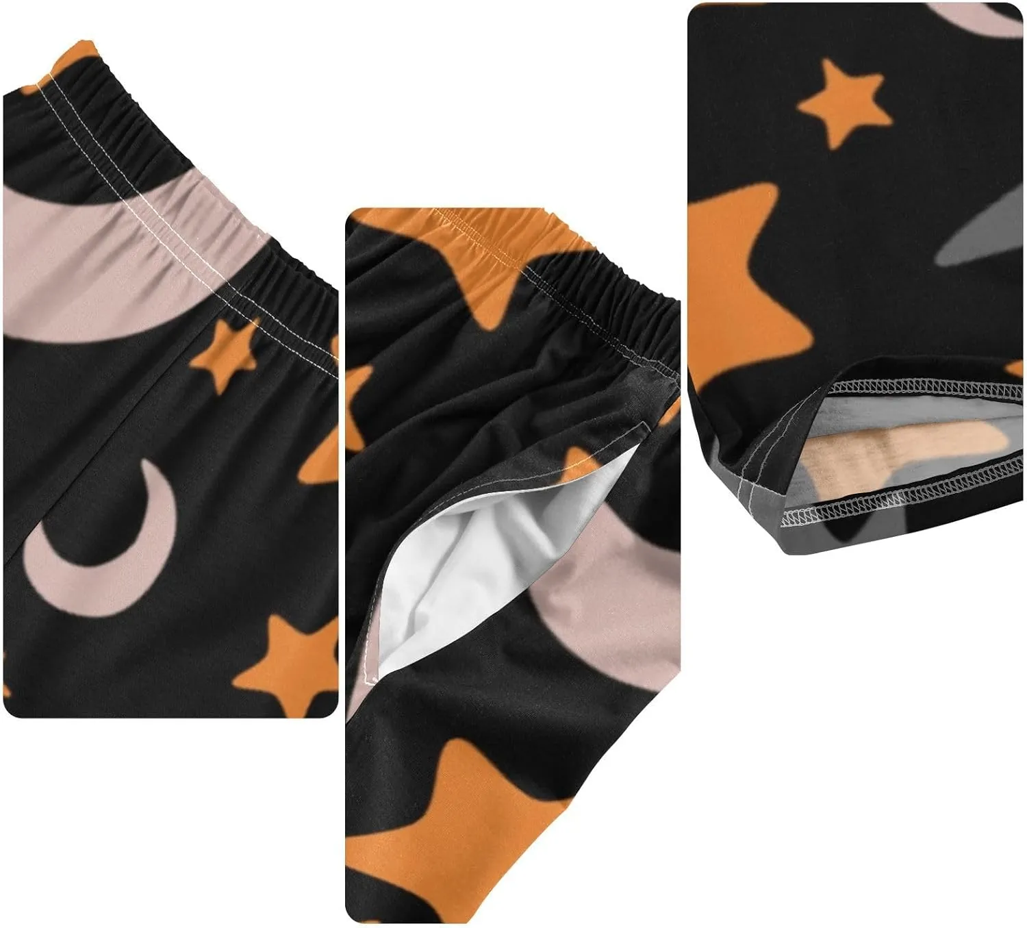 Boys' Pants Bat Moon and Star Halloween Long Bottoms Jogger Pants Elastic Waist Trousers with Pockets S-XL