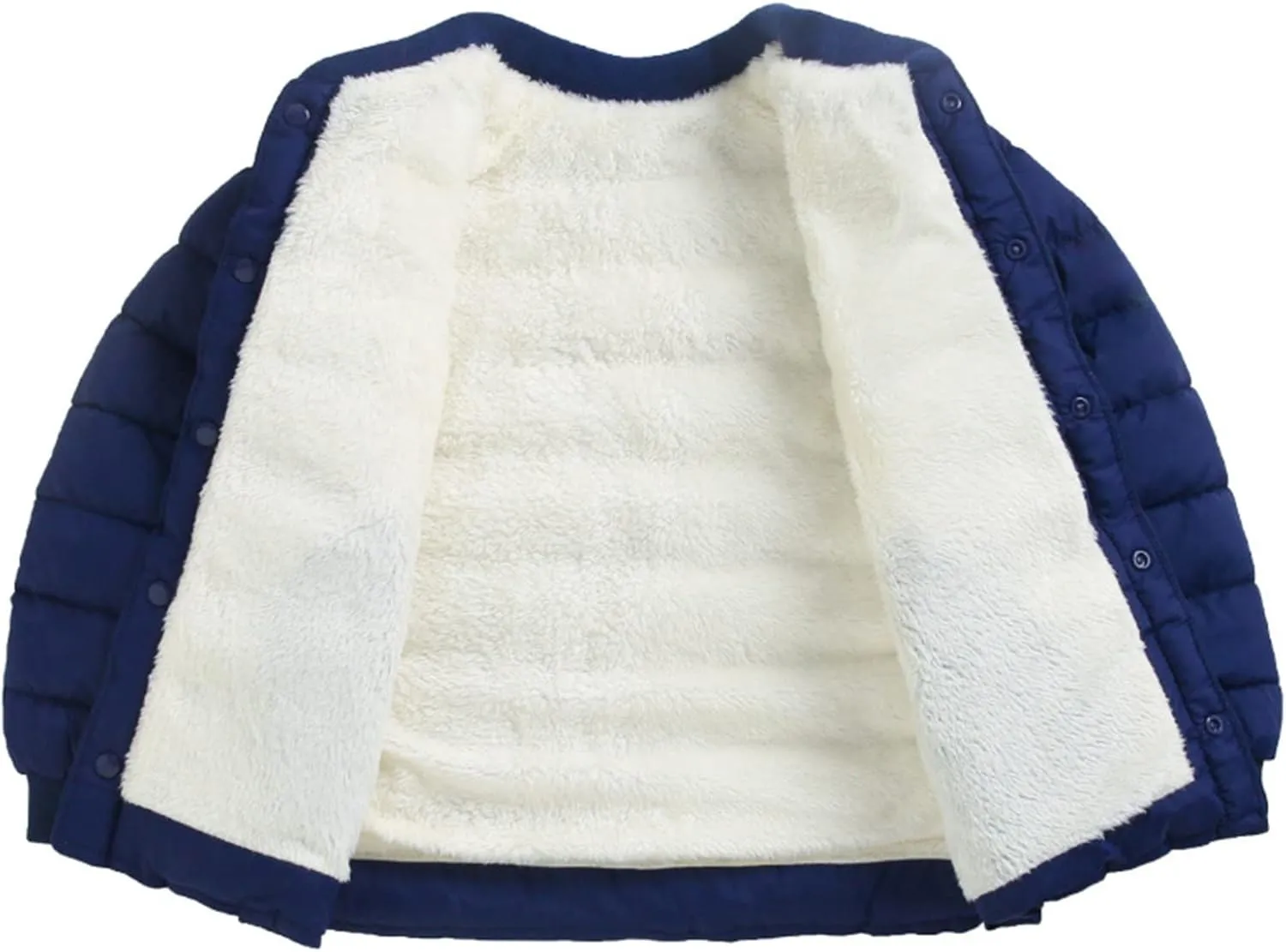Boys' Winter Coat Kids Quilted Puffer Jacket Fleece Lined Down Coat Water-Resistant Lightweight Packable Down Jacket