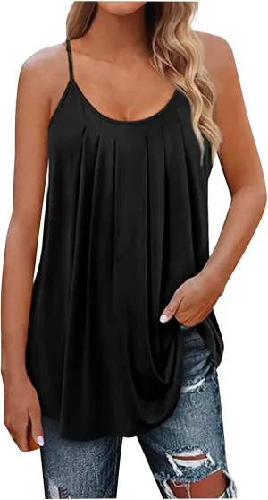 Camisole Tops for Women Adjustable Spaghetti Strap Tank Top Vacation Outfits 2025 Fashion Summer