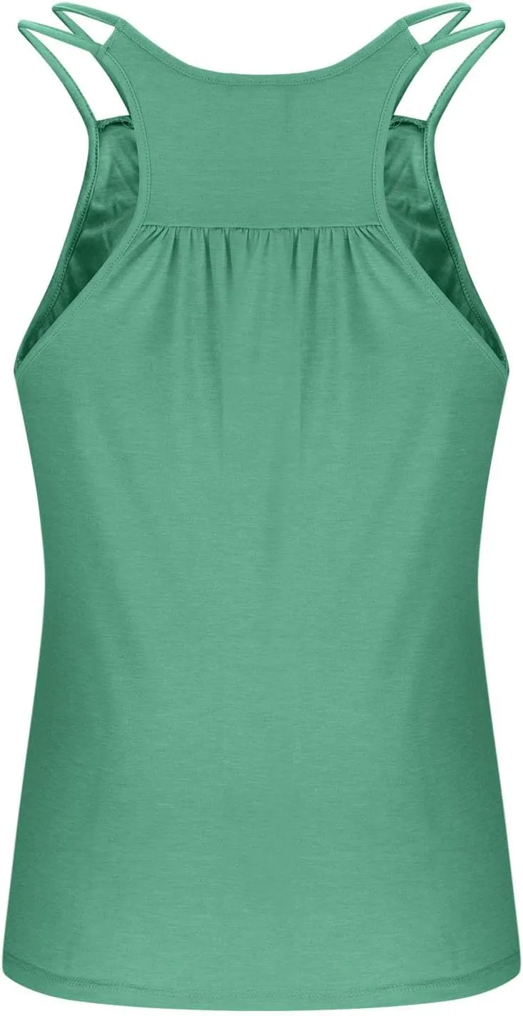 Camisole Tops for Women Workout Yoga Shirts Tank Tops Layer Workout Yoga Racerback Tank Tops with Built in Shelf Bra
