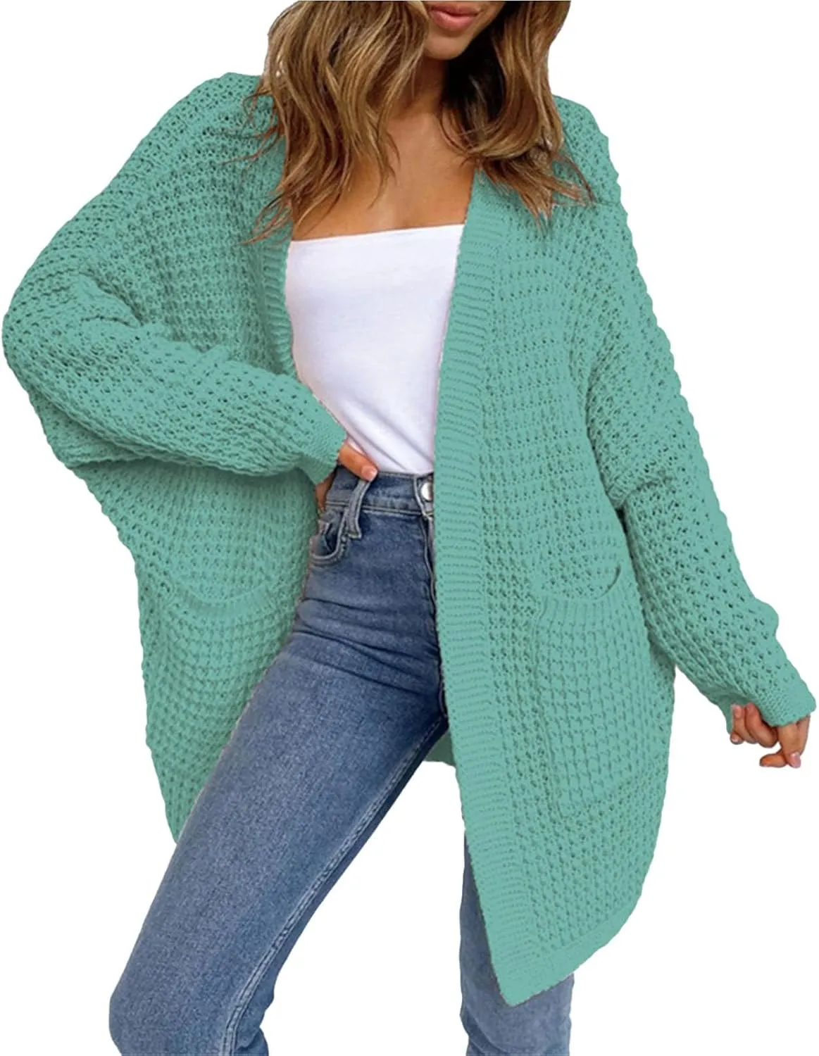 Cardigan Sweaters for Women Women's Cardigan Sweater Summer Cardigans for Women Lightweight Chunky Sweater Sweater Tanks for Women Crop Sweater for Women Women's Sweaters and Cardigans A-Green