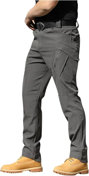 Cargo Pants for Men Baggy Ripstop Pants Multi Pockets Outdoor Work Hiking Pants Match Mens Wild Cargo Pants