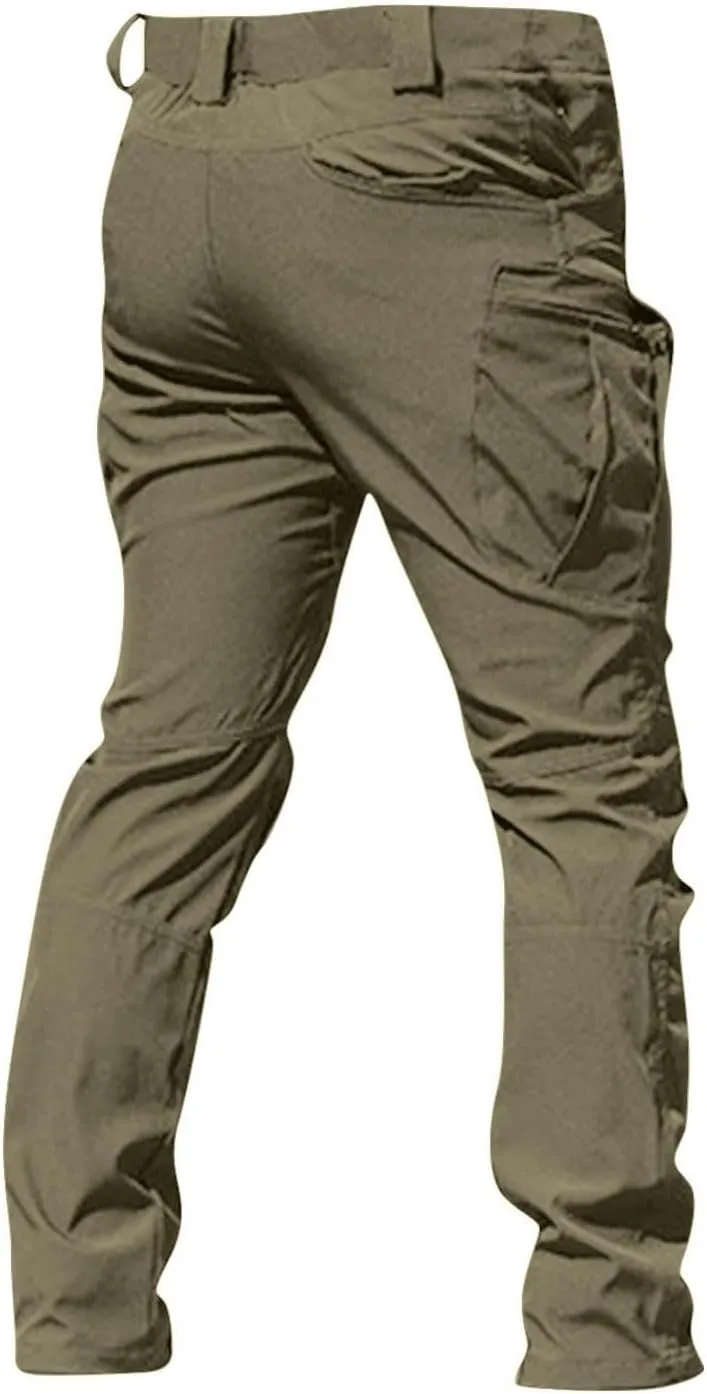 Cargo Pants for Men Khaki Cargo Pants Elastic Fabric Urban Service Pants Overalls Men's Stretch Pants