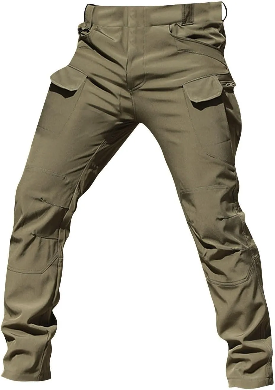 Cargo Pants for Men Khaki Cargo Pants Elastic Fabric Urban Service Pants Overalls Men's Stretch Pants
