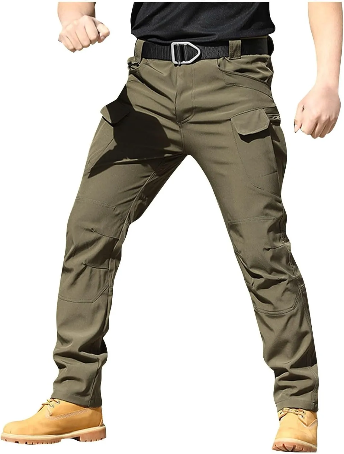 Cargo Pants for Men Khaki Cargo Pants Elastic Fabric Urban Service Pants Overalls Men's Stretch Pants
