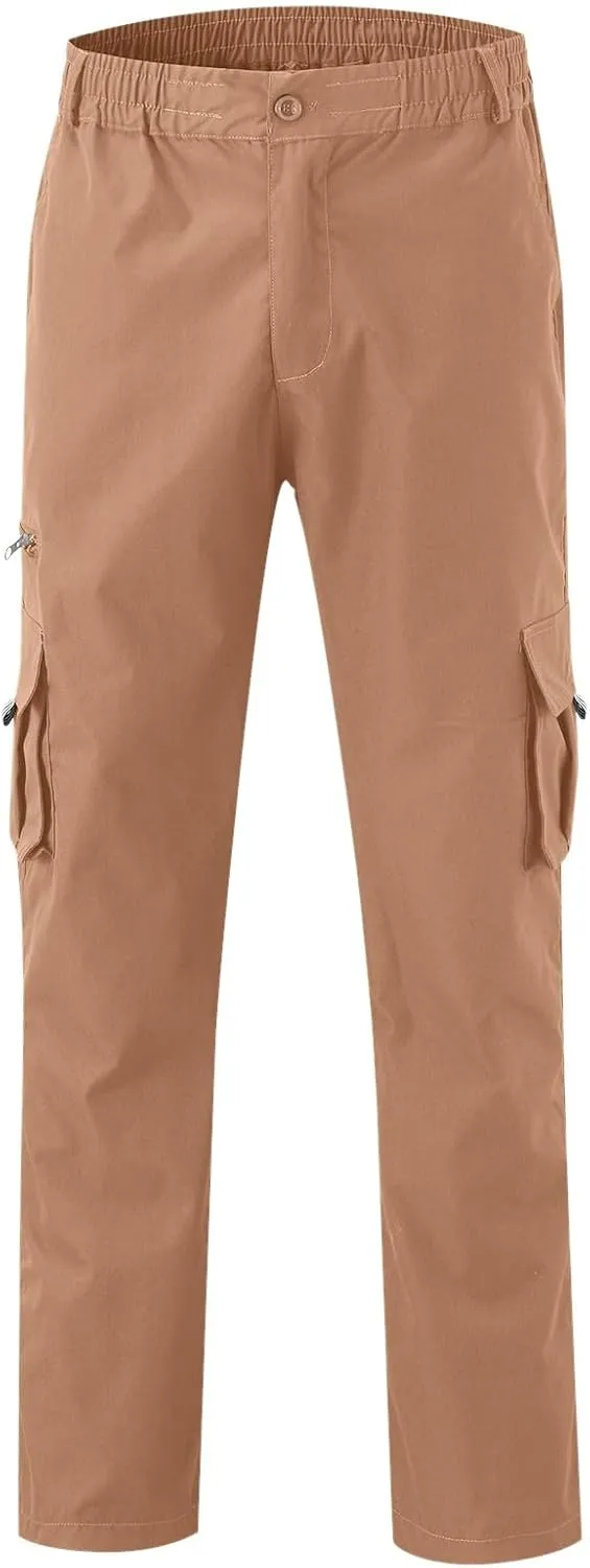 Cargo Pants for Men Relaxed Fit Mens Cargo Pants Heavy Weight Sweatpants Jogging Pocket Sports Elastic Cargo Trousers