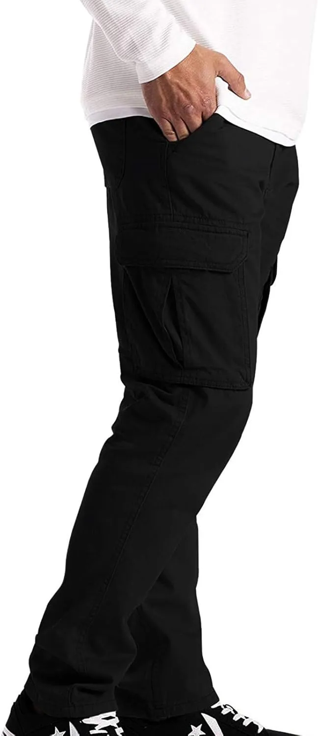 Cargo Pants for Men Sports Hat Multi Woven Pocket Foot Rope Solid Pants Street Cargo Tie Mens Cargo Drawstring