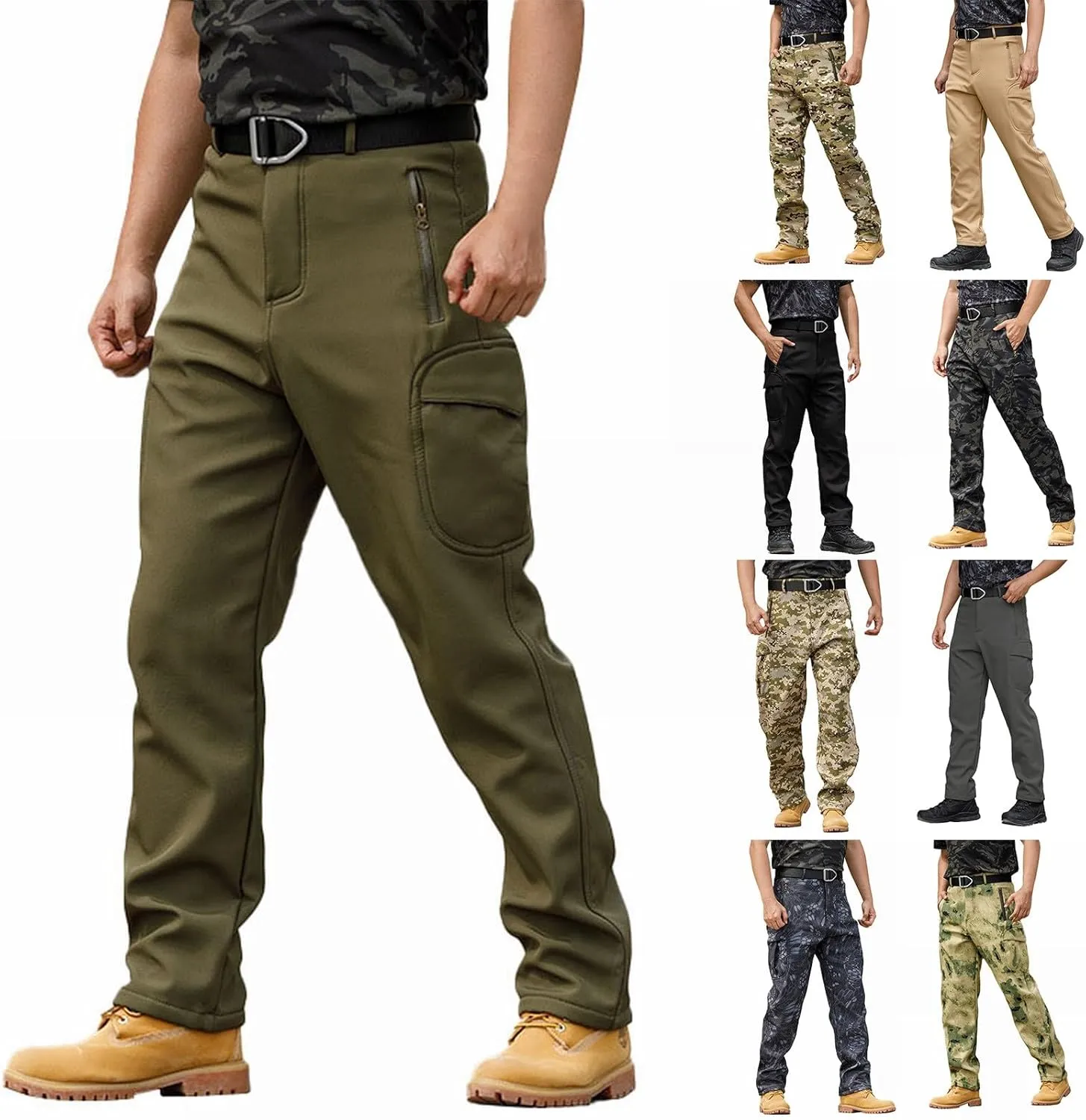 Cargo Pants for Men Tactical Pants Lightweight Outdoor Travel Pants Relaxed Fit Work Hiking Waterproof Pants Stretch