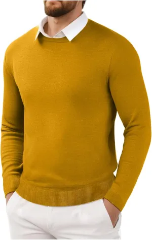 Cashmere Sweaters for Men, Men's Cashmere Sweater Warm Pullovers Crewneck Knit Winter Tops Male Knitwear Jumpers