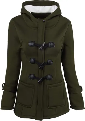 Ceboyel Womens Horn Button Winter Coats Fleece Lined Thicken Jackets Fashion Pea Coat Sweater 2023 Trendy Warm Clothes