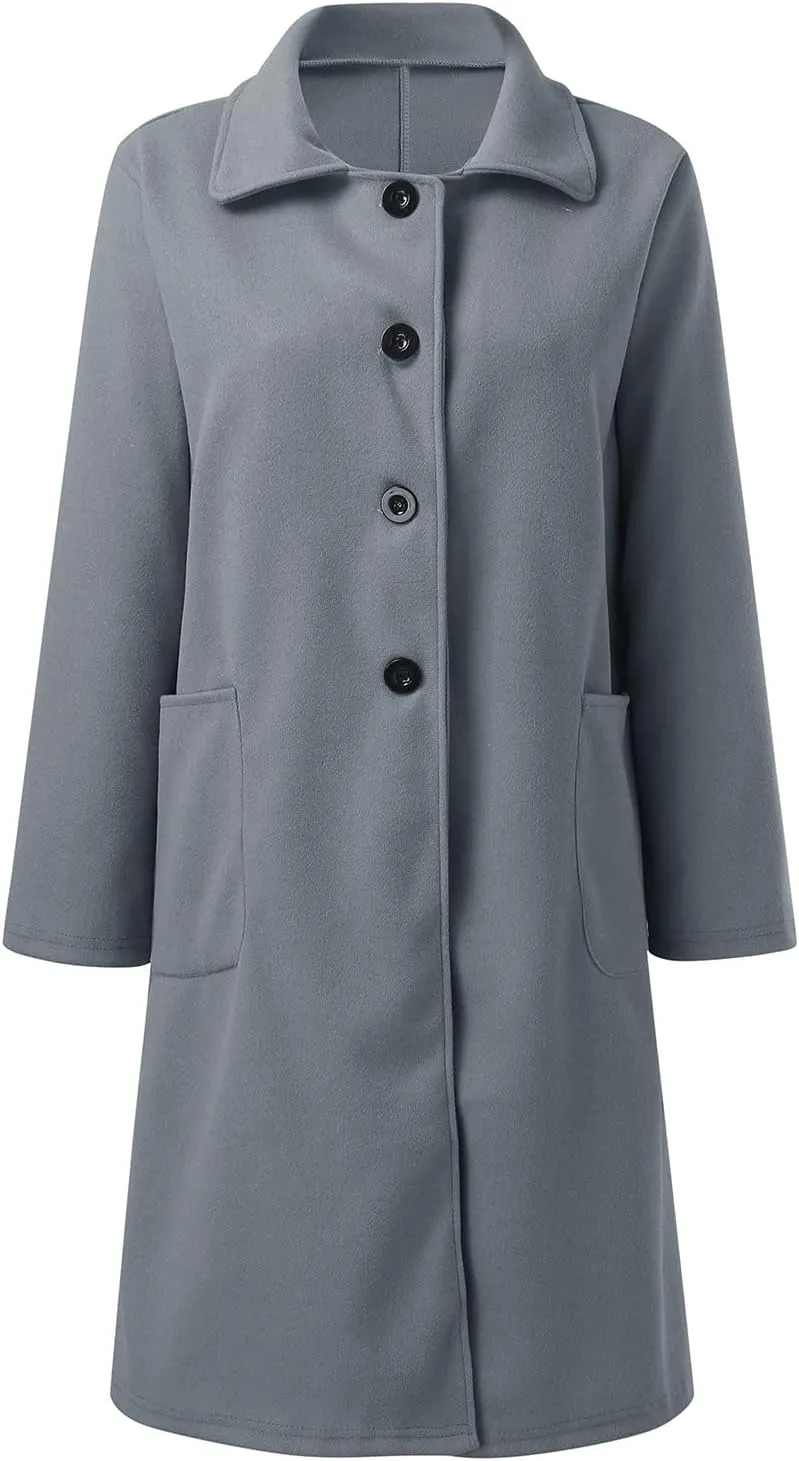 cooki Winter Coats for Women 2023 Trendy Wool Coat Long Winter Coats for Women Plus Size Jackets Lightweight Trench Coats