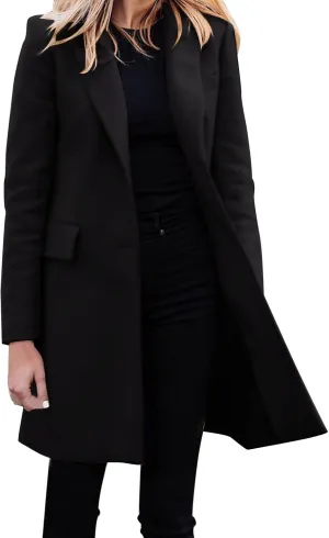 cooki Winter Coats for Women 2023 Trendy Wool Coat Women Winter Fleece Jackets Long Soft Trench Coats for Women Lightweight