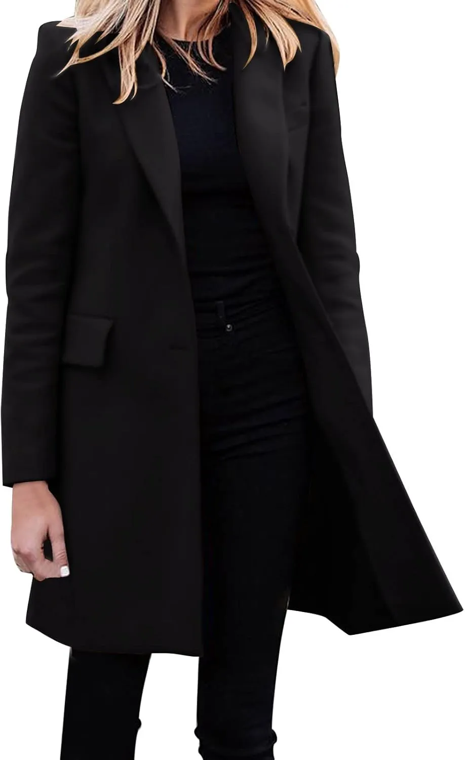 cooki Winter Coats for Women 2023 Trendy Wool Coat Women Winter Fleece Jackets Long Soft Trench Coats for Women Lightweight