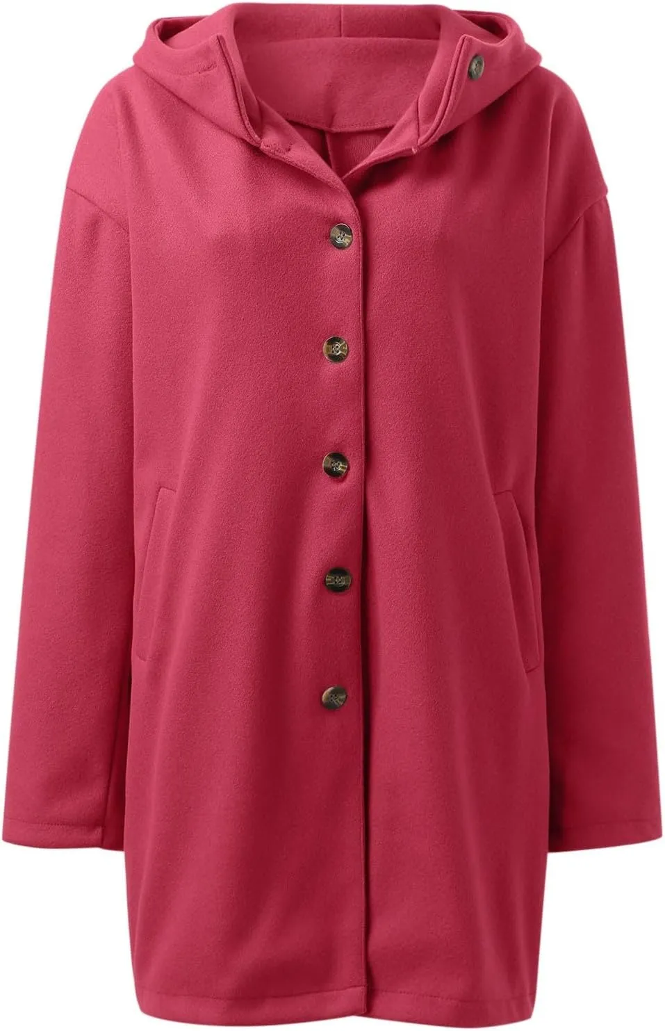 cooki Wool Coats for Women Long Women Fuzzy Fleece Winter Cardigan Jackets Trench Coats Lapel Collar Button Down Peacoat
