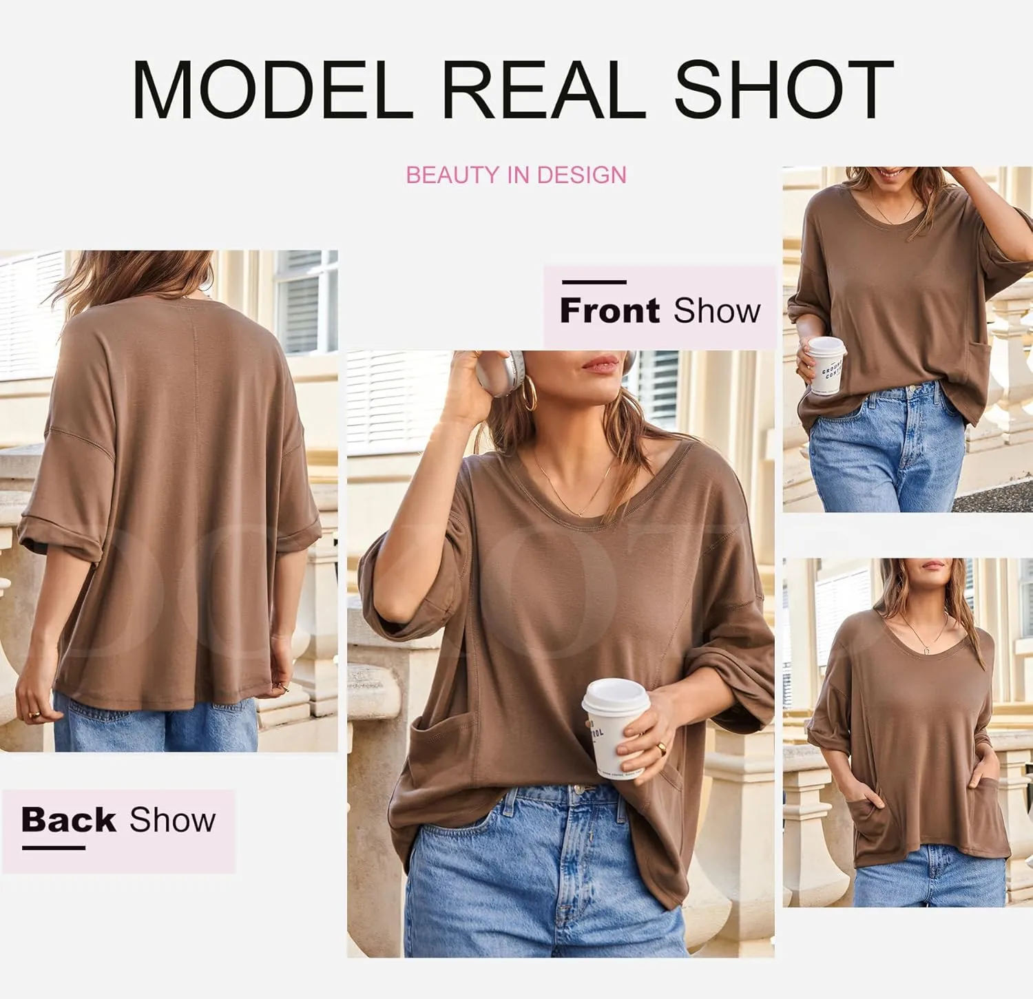 Dokotoo Womens Summer Tops Casual Crewneck Short Sleeve T Shirts for Women Solid Oversized Blouses Tops