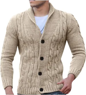 Dudubaby Plus Size Sweaters for Mensautumn and Winter Fashion Loose Cardigan Warm Lapel Hooded Jacket Sweater