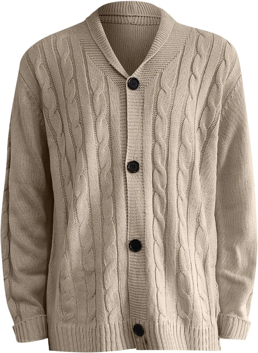 Dudubaby Plus Size Sweaters for Mensautumn and Winter Fashion Loose Cardigan Warm Lapel Hooded Jacket Sweater