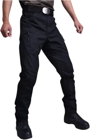 eoeioa Mens Military Army Camo Cargo Pants Outdoor Multi Pockets Work Pants Hiking Pants Waterproof Ripstop Pants