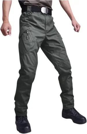 eoeioa Mens Military Army Camo Cargo Pants Outdoor Multi Pockets Work Pants Hiking Pants Waterproof Ripstop Pants