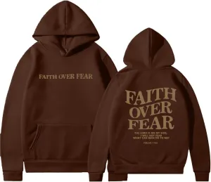 Faith Over Fear Hoodie Christian Faith Religious God Tops Man Woman Pullover Y2K Sweatshirt Longsleeve Casual Tops