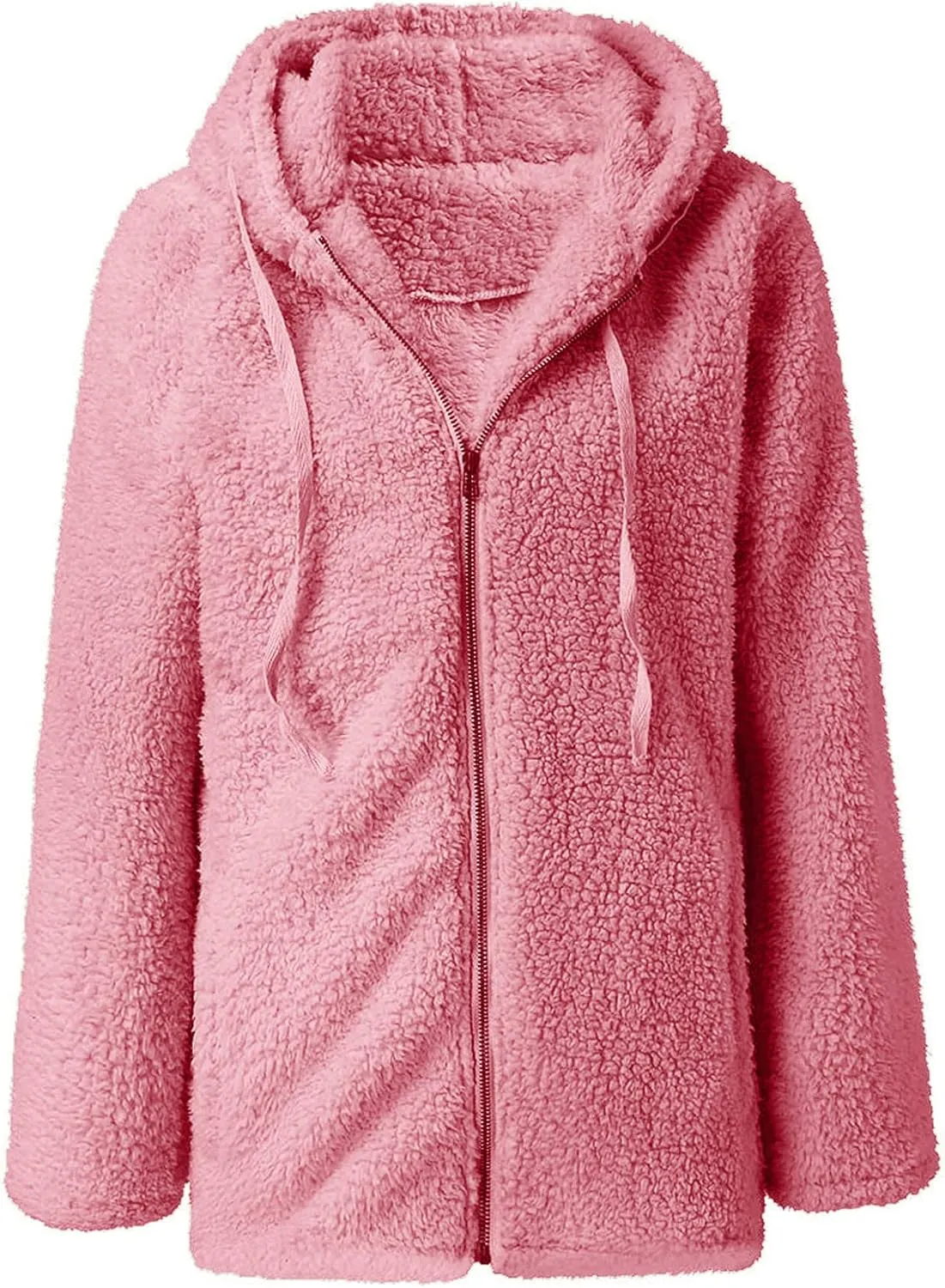 Faux Fleece Lined Wool for Women Fall Winter Long Sleeve Warm Fuzzy Hooded Cardigan Jackets Hoods Coats Women 2025