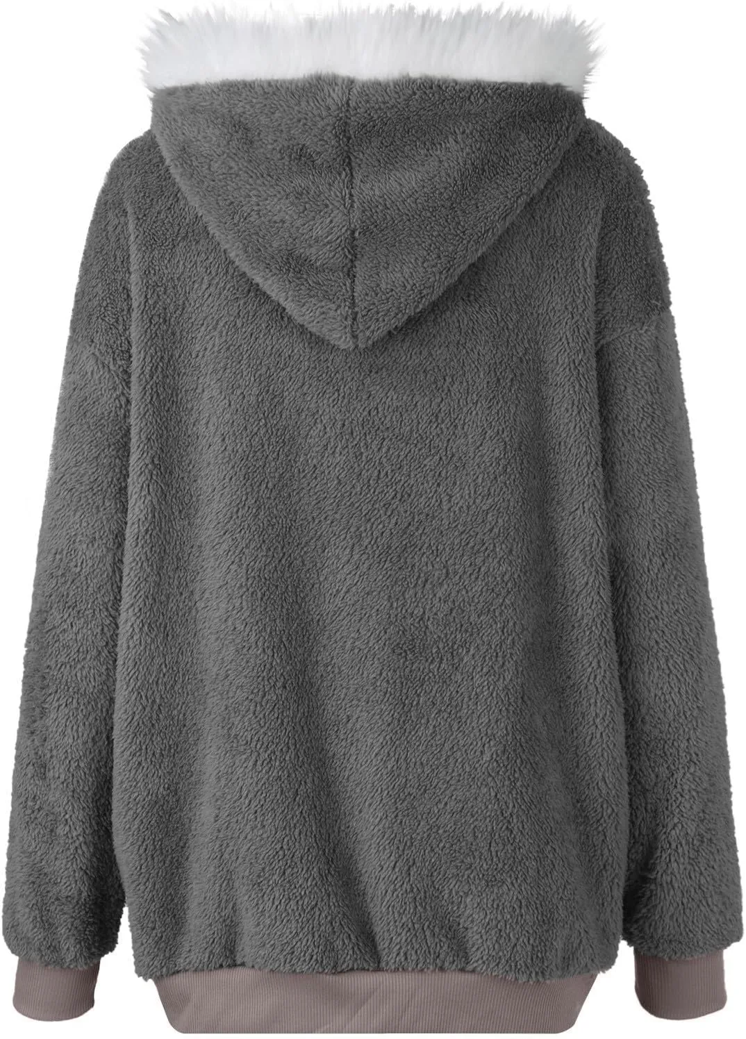 Fleece Jacket Sherpa Jackets for Women 2023 Fall Winter Fuzzy Fleece Jacket Casual Loose Hooded Coats Outerwear