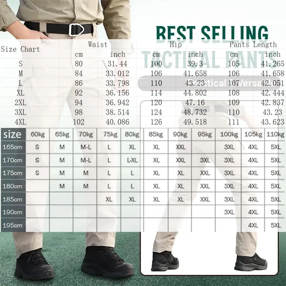 Flexcamo - Tactical Waterproof Pants,Cargo Pants for Men,Work Pants with Multi Pockets Mens Cargo Pants Water