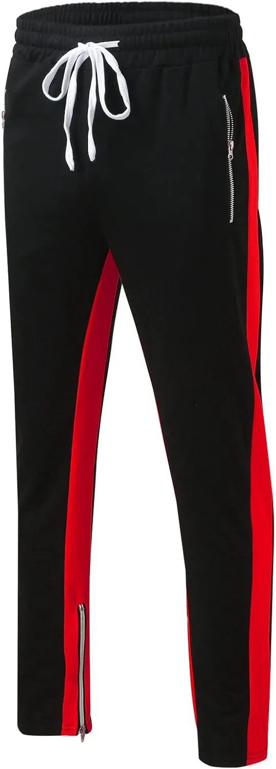 GIERIDUC Mens Slim Track Pants Joggers Camo Workout Pants for Gym Running Bodybuilding Athletic Bottom Sweatpants with Pocket
