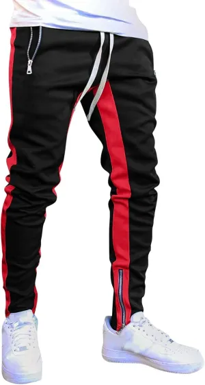GIERIDUC Mens Slim Track Pants Joggers Camo Workout Pants for Gym Running Bodybuilding Athletic Bottom Sweatpants with Pocket