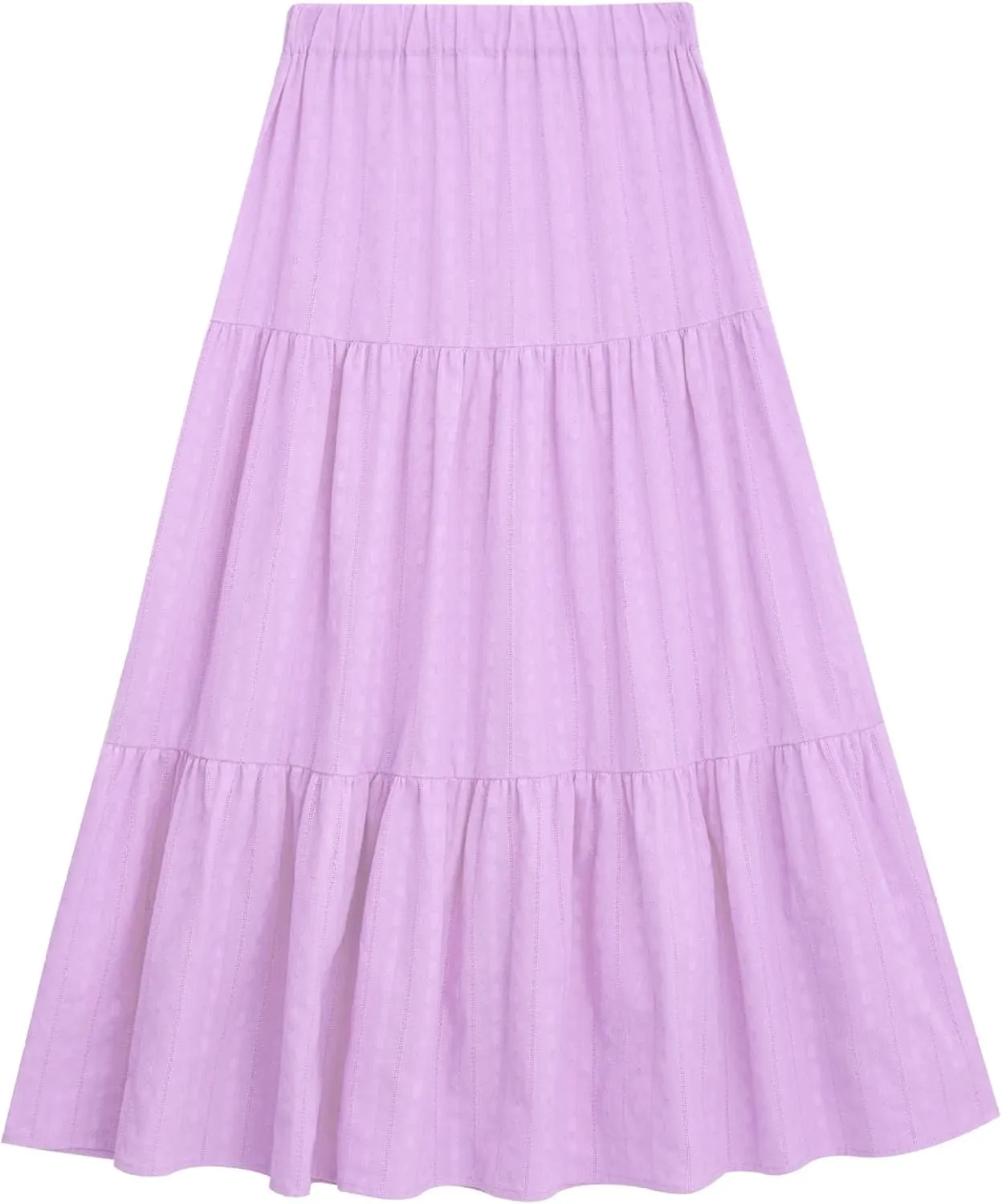 Girls Kids Boho Fancy Maxi Skirts High Waist Ruffled Skirts Summer Swing Long Skirts Modern Dance Costume