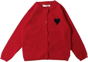 Girls Long Sleeve Knit Shirt Jacket Button Front Cardigan Shacket Cute Heart Knit Sweater for Kids Girls Trendy Jacket