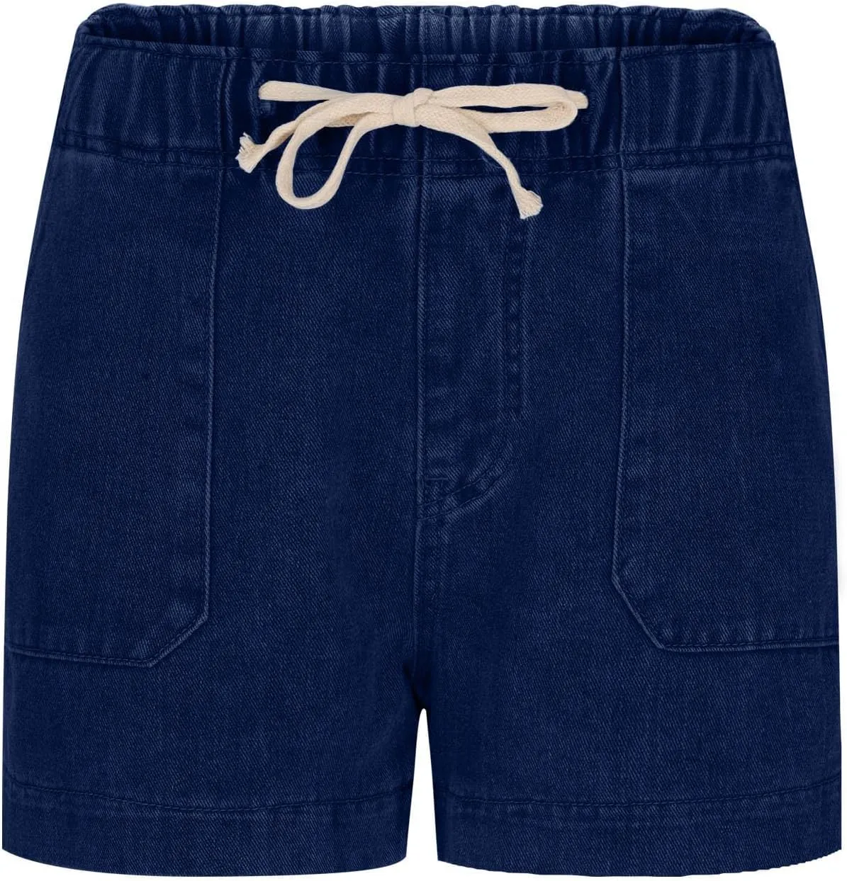 Jean Shorts Womens Casual Summer Wide Leg Denim Shorts Baggy Comfy Elastic Waist Jorts Stretch Twill Pull On Jorts