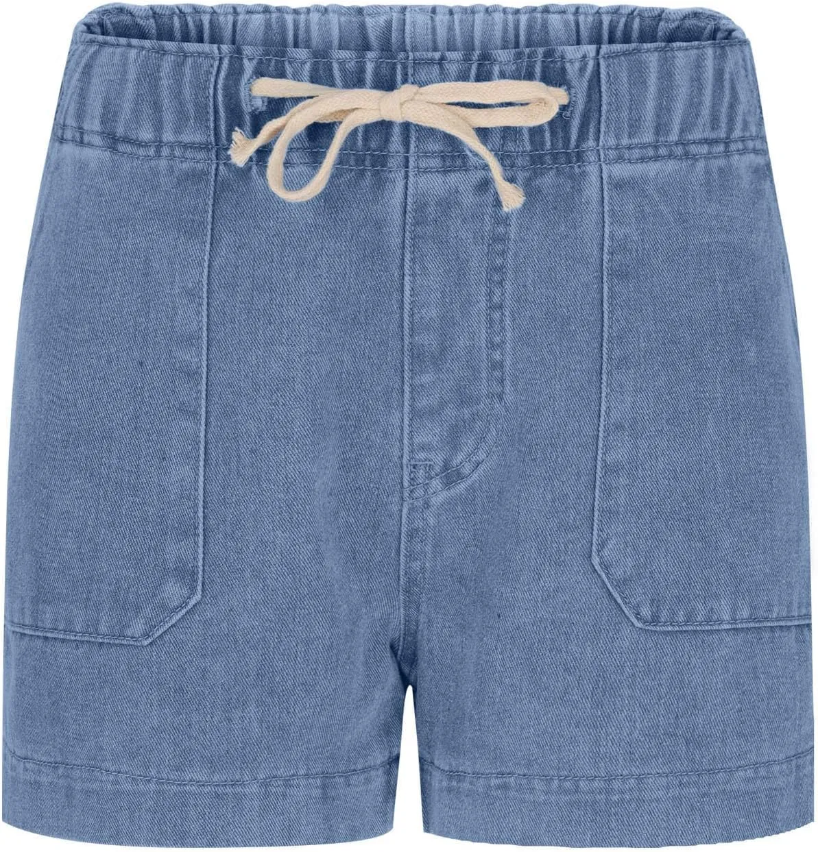 Jean Shorts Womens Casual Summer Wide Leg Denim Shorts Baggy Comfy Elastic Waist Jorts Stretch Twill Pull On Jorts