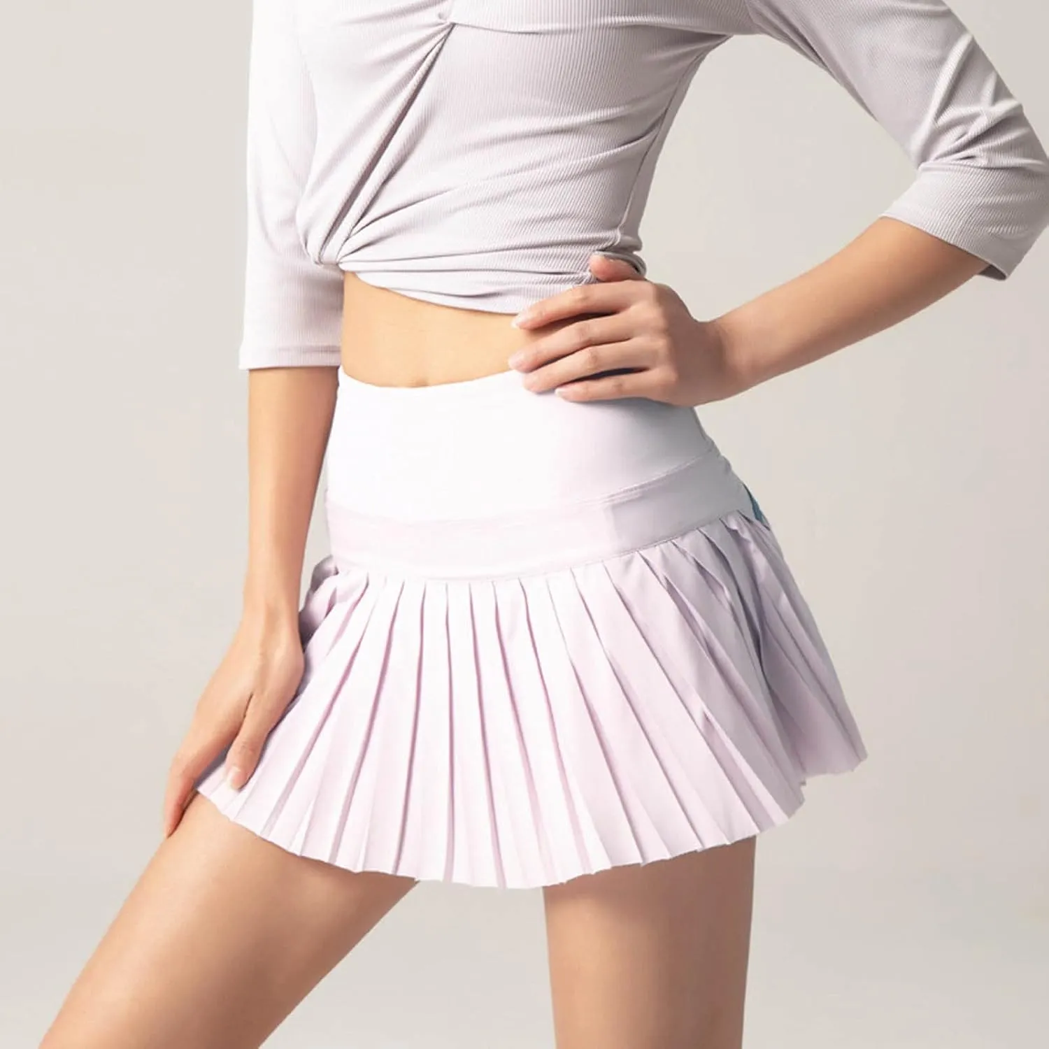 Jean Skirts for Women Women's High Waisted Running Skorts Sports Pleated Skirts Pockets Pant Skirts Pleated Skirt