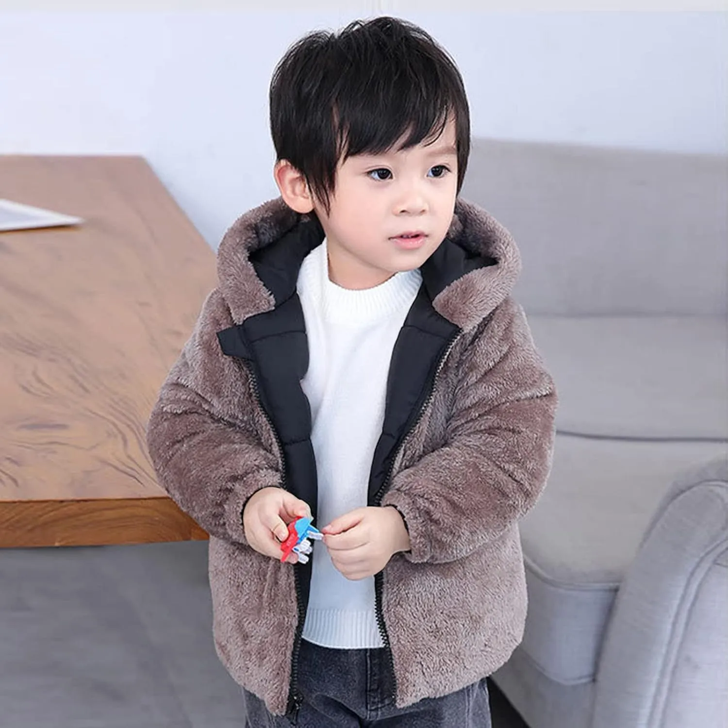 Kids Winter Coats Toddler Boys Girls Winter Bear Ears Coat With Hooded Jacket 𝒫uffer Down Outwear 1-5 Years