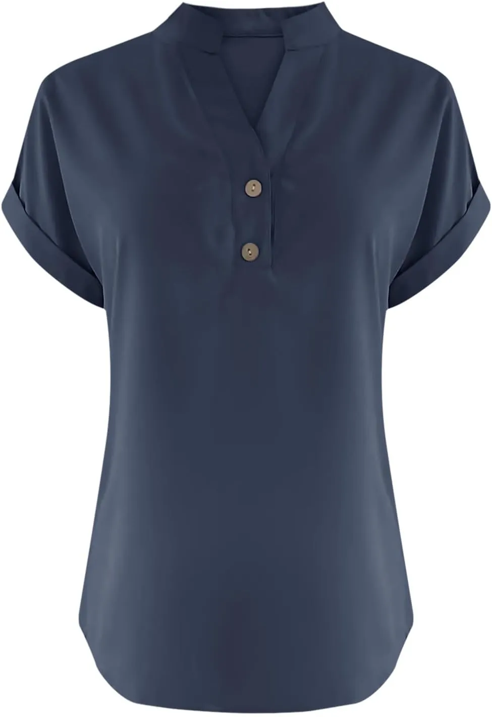Linen Shirts for Women Summer,Short Sleeve V Neck Loose Fit Tops Casual Tshirt Button Down Soft Tunic Blouses 2025