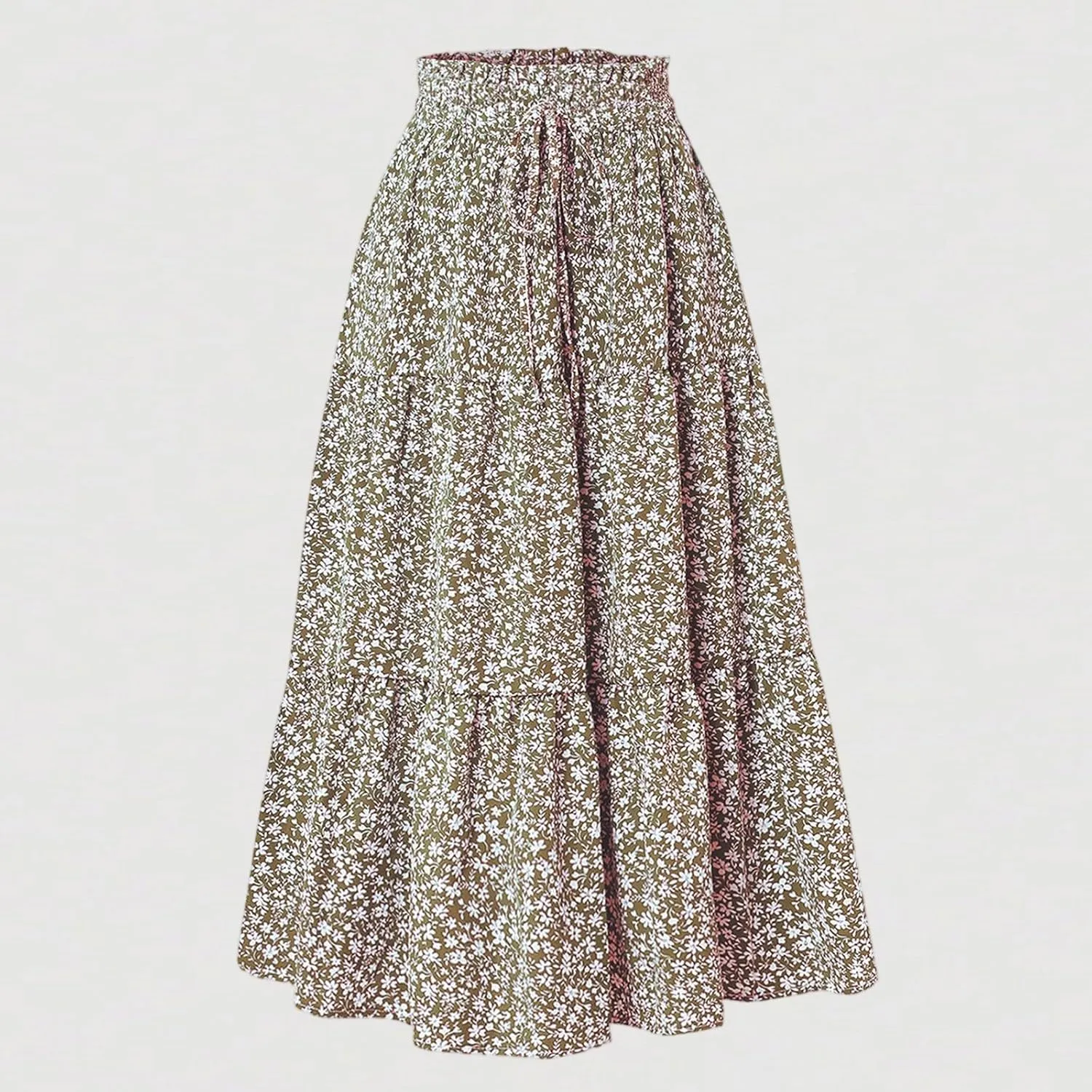 Long Flowy Skirts for Women Flowy Beach Smocked Going Out Flutter Country Cute Business Pleated Maxi Skirts for Women