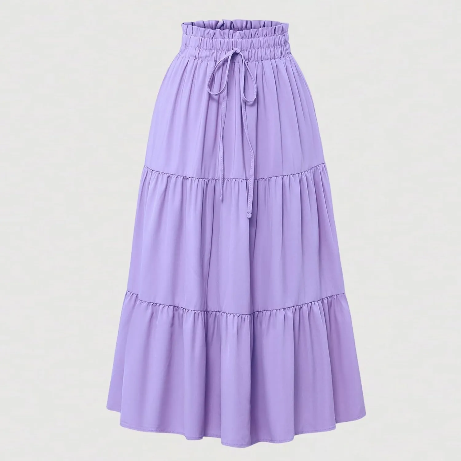 Long Flowy Skirts for Women Flowy Beach Smocked Going Out Flutter Country Cute Business Pleated Maxi Skirts for Women