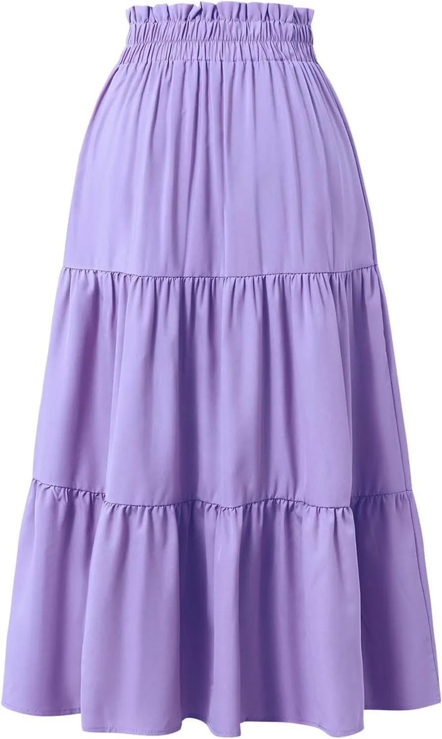 Long Flowy Skirts for Women Flowy Beach Smocked Going Out Flutter Country Cute Business Pleated Maxi Skirts for Women