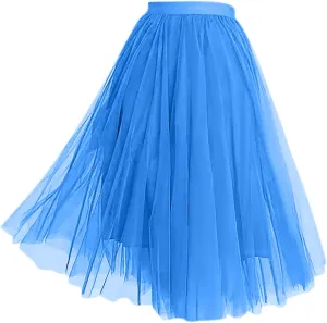 Maxi Skirts for Women Summer Vacation Lightweight Sheer Mesh A-Line Pleated Casual Long Skirts Trendy Streetwear