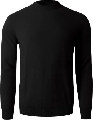 Men Cashmere Sweater Crewneck Solid Color Knited
