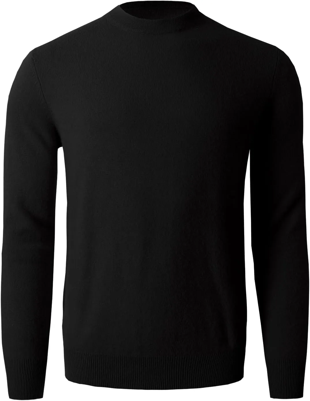 Men Cashmere Sweater Crewneck Solid Color Knited