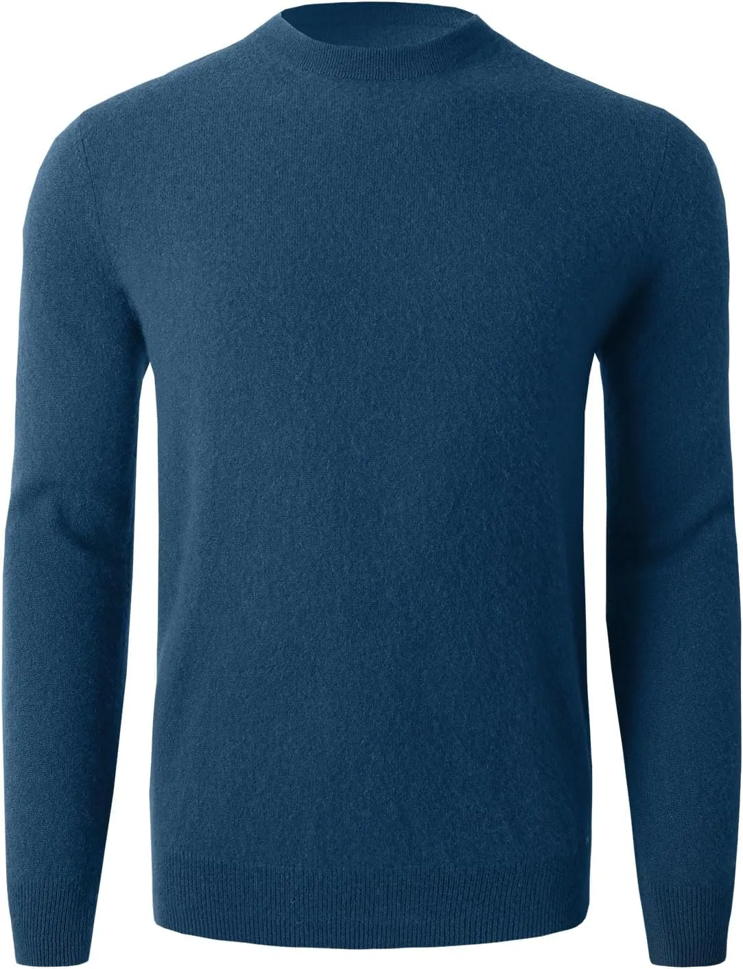Men Cashmere Sweater Crewneck Solid Color Knited