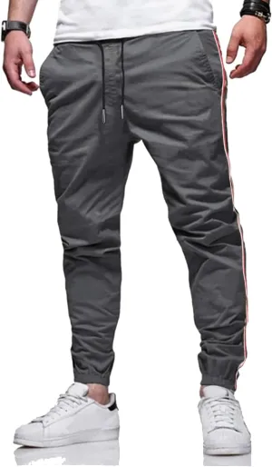 Men Joggers Chino Cargo Pants Hiking Outdoor Recreation Pants Twill Fitness Track Jogging Pants Casual Cotton Pants